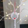 Hockey Sticks Ceramic Tree Decoration, Family Tree Decoration