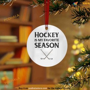 Hockey is My Favorite Season Ornament, Funny Christmas Ornaments