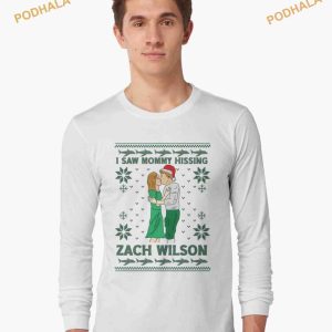 zach wilson I saw mommy kissing ugly Christmas sweater, hoodie, sweater,  long sleeve and tank top