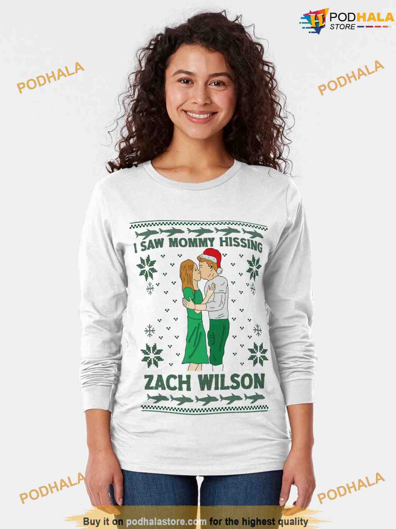 I saw mommy kissing Zach Wilson Christmas shirt, hoodie, sweater and long  sleeve