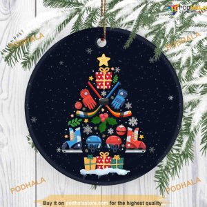 Ice Hockey Player Christmas Ornament, Personalized Family Ornaments