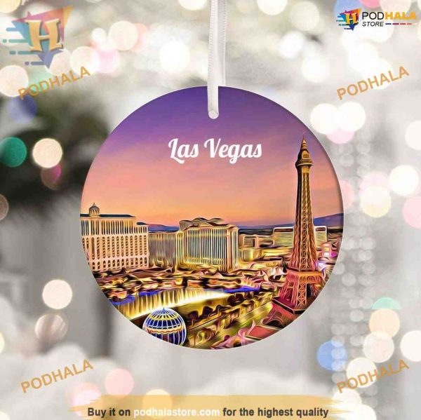 Iconic Las Vegas Christmas Ornament, Family Tree Decoration