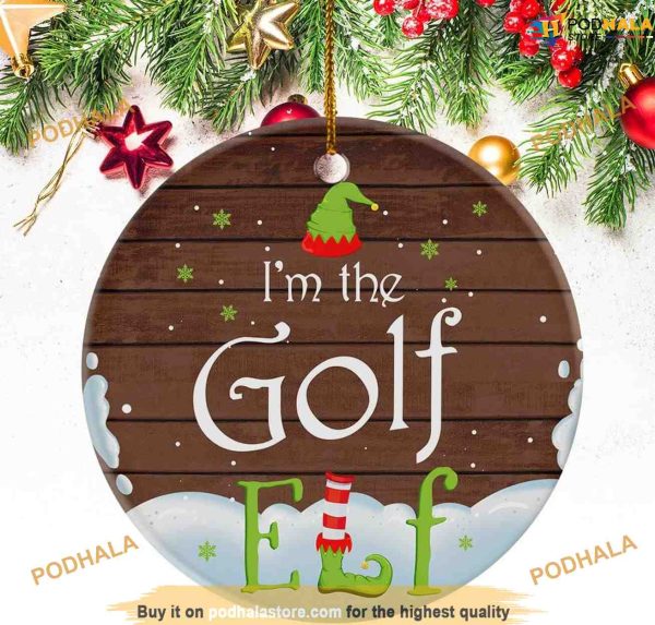 I’m The Golf Elf Ornament, Personalized Family Christmas Ornaments