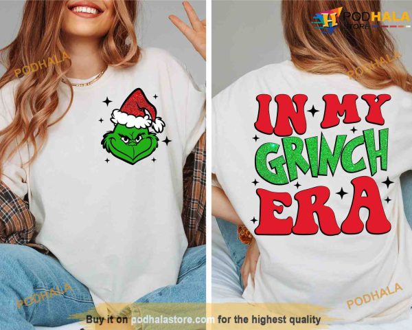 In My Grinch Era Christmas TShirt, Grinch Christmas Gifts