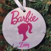 Inspired Barbie Christmas Ornament, Personalized Barbie Doll Design