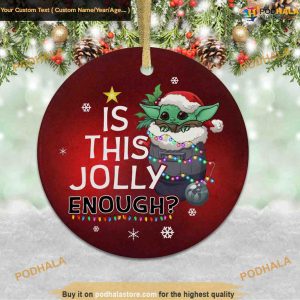 Is This Jolly Enough? Baby Yoda Ornament, Star Wars Xmas Decorations