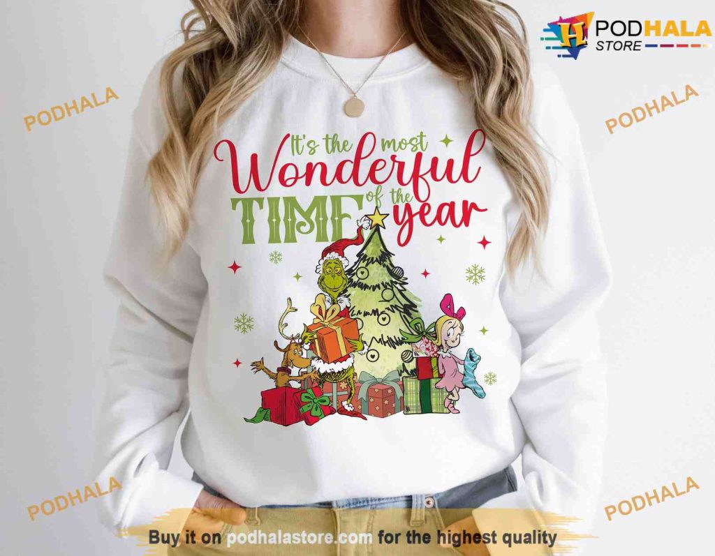 Its The Most Wonderful Time Of The Year Trendy Grinch Christmas Sweatshirt