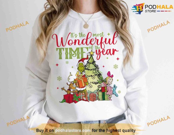 Its The Most Wonderful Time Of The Year Trendy Grinch Christmas Shirt