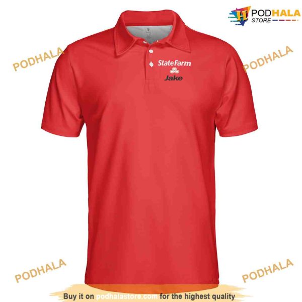 Jake From State Farm Costume Polo Shirt, 3D Shirt