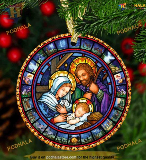 Jesus Born Baby Christian Ornament, Family Christmas Ornaments