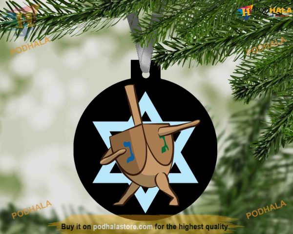 Jewish Hanukkah Christmas Ornament, Personalized Family Ornaments