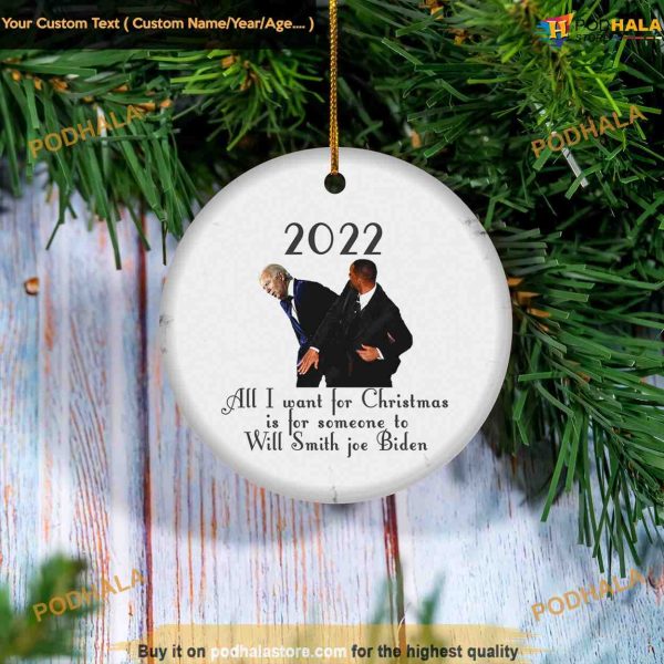 Joe Biden 2023 Christmas Ornament, Funny Christmas Ornaments