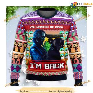 John Wick Christmas Naughty Ugly Sweater, John Wick Funny Christmas Gift