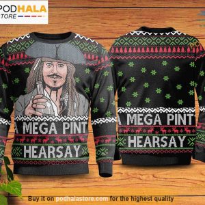 Johnny Depp Ugly Christmas 3D Sweater, Funniest Ugly Christmas Sweater