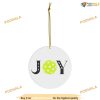 Joyful Pickleball Christmas Ceramic Ornament, Custom Family Ornaments