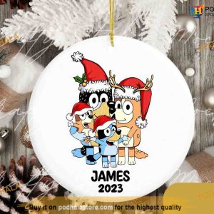 Kid's BlueyDad 2023 Ornament, Custom Dog Christmas Decor