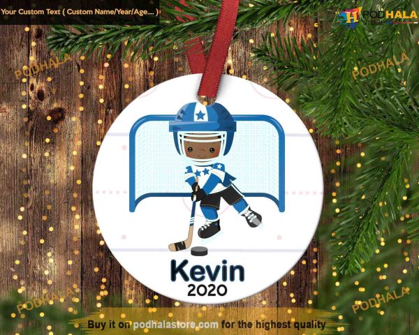 Kids’ Hockey Festive Decor, Family Christmas Ornaments