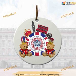King Charles III Union Jack Ornament, Friends Christmas Ornaments