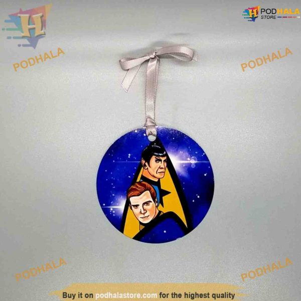 Kirk and Spock Christmas Ornament, Family Tree Decoration