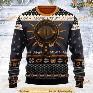 L O T R Eyes Woolen Funny Ugly Sweater