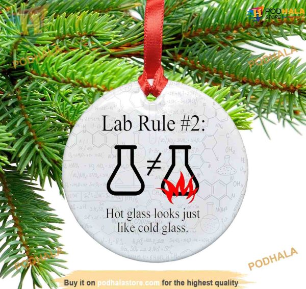 Lab Rule 2 Hot Glass Looks Just Like Cold Glass Ceramic Ornament