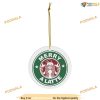 Latte Coffee Ceramic Christmas Ornament, Family Tree Decoration