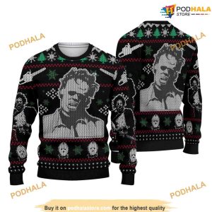 Leatherface Symbol 3D Christmas Ugly Holiday Sweater