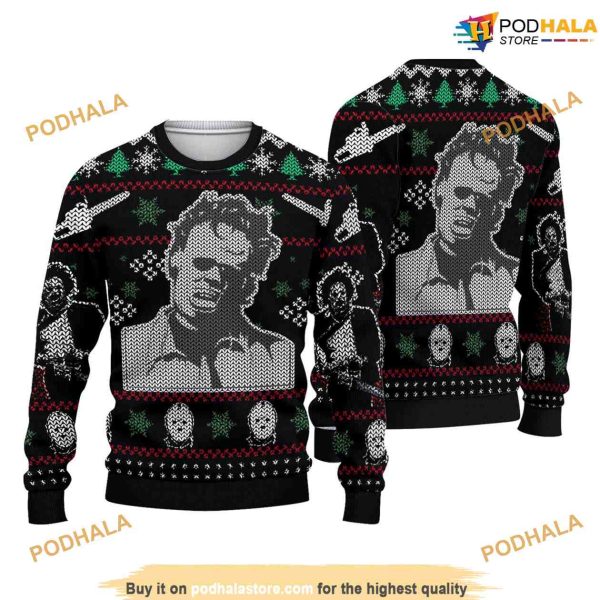 Leatherface Symbol 3D Christmas Ugly Holiday Sweater