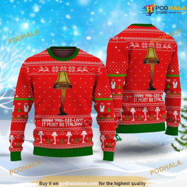 Leg Lamp Frageelay It Must Be Italian Funny Sweater