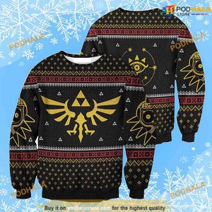 Legend Of Zelda Triforce Christmas All Over Print Funny Sweater