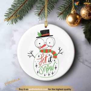 Let it Snow Christmas Ornament, Family Tree Decoration