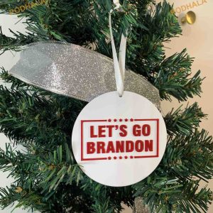 Lets Go Brandon 3D Printed Christmas Ornament, Custom Family Ornaments