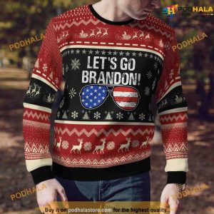 Let's Go Brandon Christmas 3D Christmas Vacation Sweater