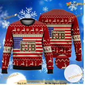 Let's Go Brandon FJB 3D Christmas Vacation Sweater