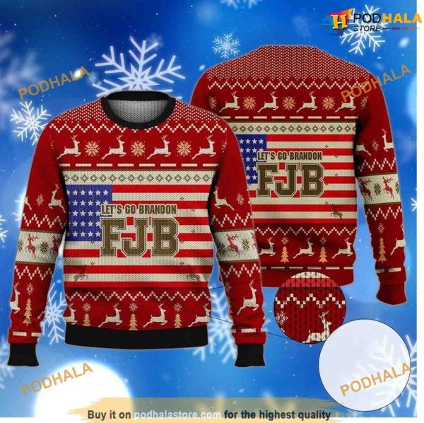 Let’s Go Brandon FJB 3D Christmas Vacation Sweater