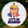 Let's Go Brandon Trump Christmas Ornament, Funny Conservative Gift Decorations