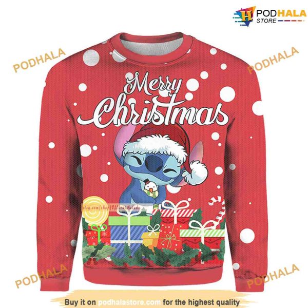 Lilo And Santa Stitch Christmas Cute Ugly Christmas Sweater