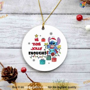 Lilo and Stitch Jolly Enough? Ornament, Funny Christmas Ornaments