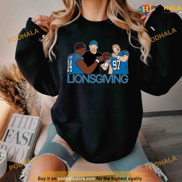 LionsThanksgiving Shirt, Sweatshirt, Hoodie For Detroit Lions Fans
