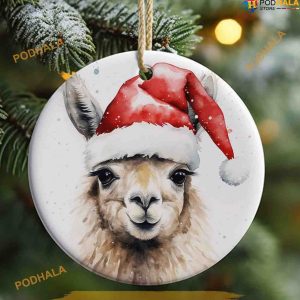 Llama Festive Christmas Ornament, Family Tree Decoration