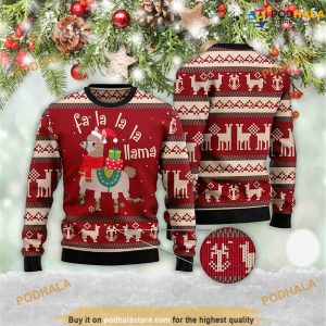 Llama Lalala Christmas 3D Cute Ugly Christmas Sweater