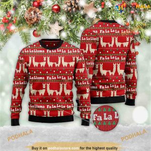 Llama Lalala Christmas 3D Cute Ugly Christmas Sweater