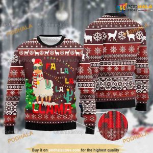 Llama Llama Falalala Xmas Women Cute Ugly Christmas Sweater