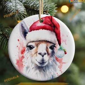 Llama-Themed Christmas Ornament, Custom Family Ornaments