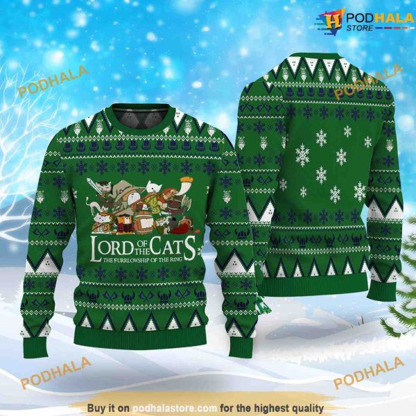 Lord Of Cats Xmas Family Ugly Christmas Sweater