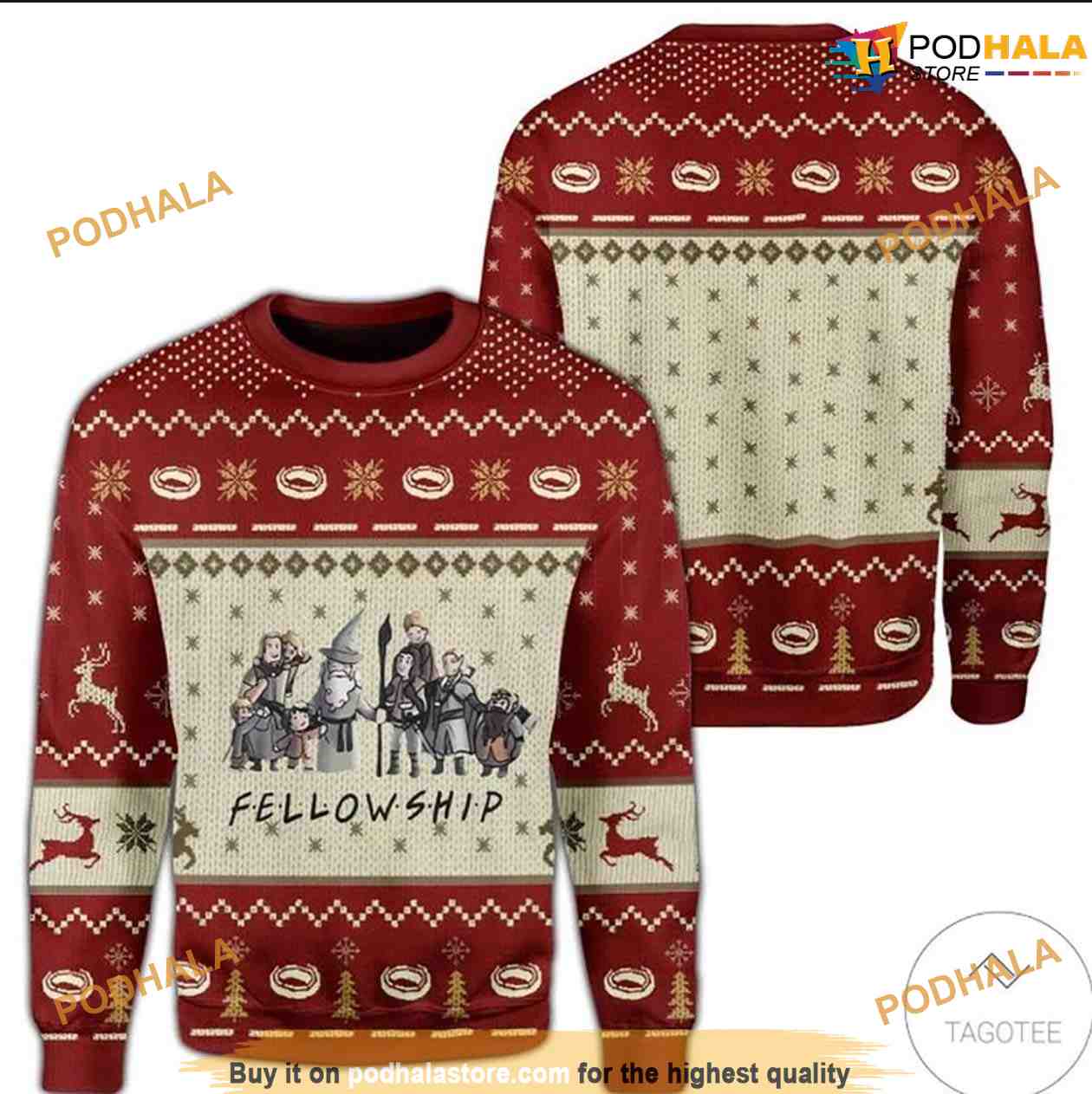 Lord of the Rings The Fellowship Christmas 3D Family Ugly Christmas Sweater  - Bring Your Ideas, Thoughts And Imaginations Into Reality Today