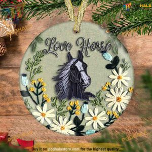 Love Horse Christmas Ornament, Family Christmas Ornaments