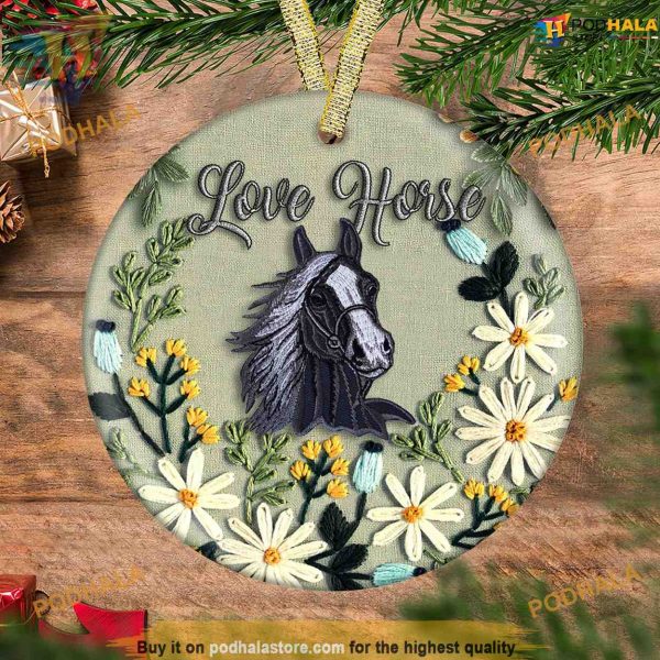 Love Horse Christmas Ornament, Family Christmas Ornaments