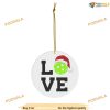 Love & Pickleball Ceramic Christmas Ornament, Friends Christmas Ornaments