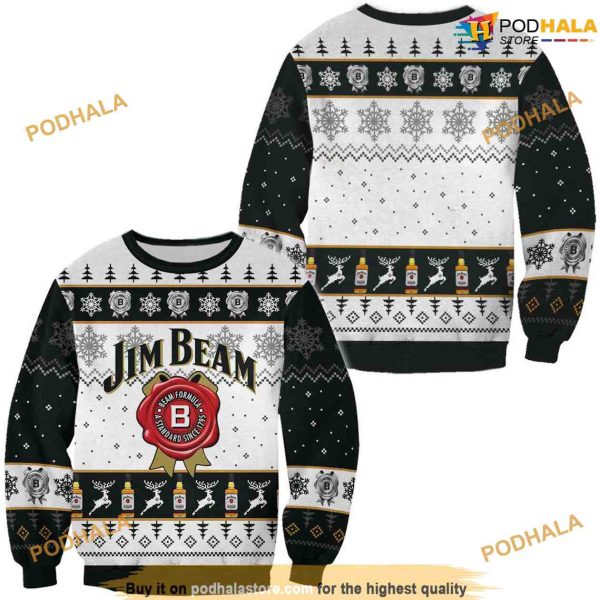 Lover Jim Beam Christmas 3D Friends Christmas Sweater